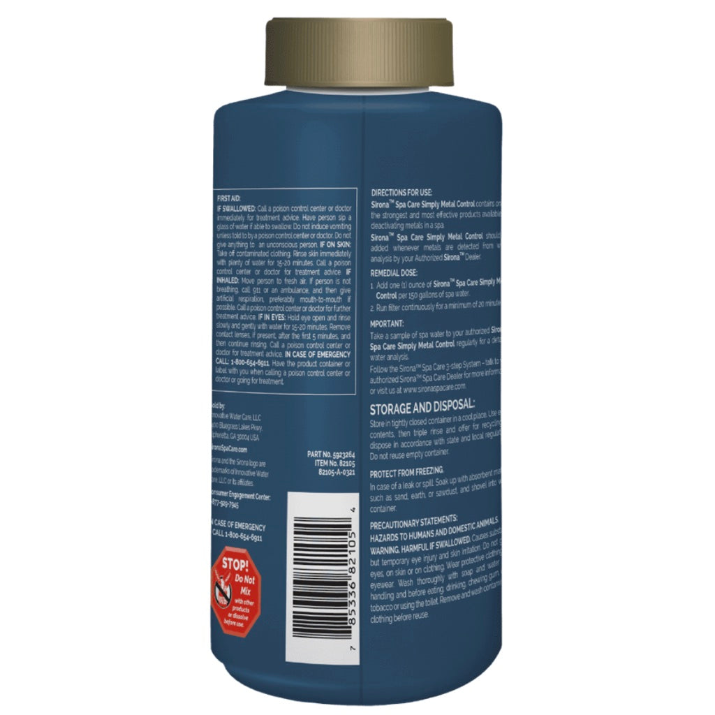 Sirona Simply Spa Care Metal Control (16 oz)