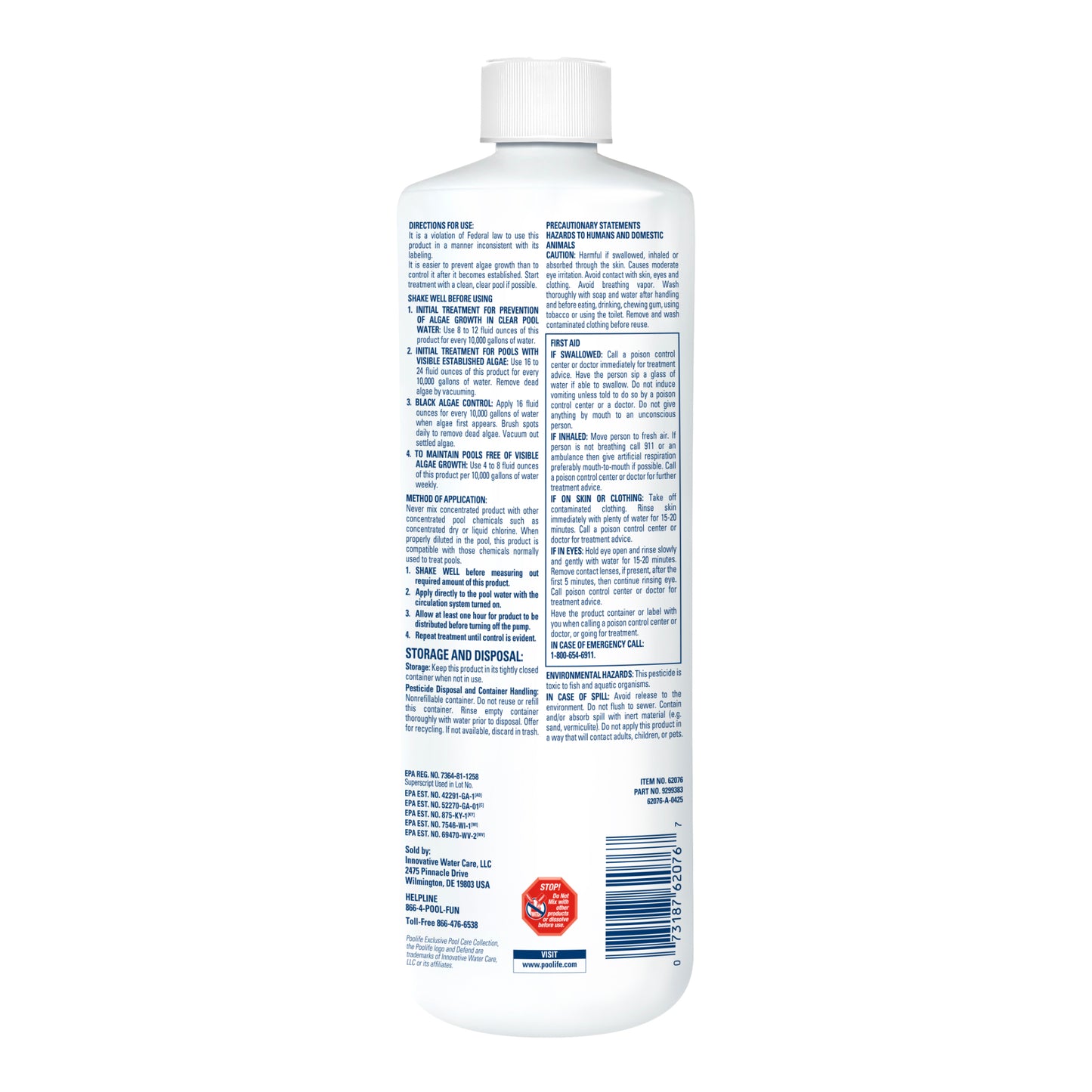 Poolife Defend+ Algaecide (1 qt)