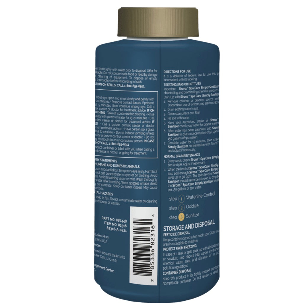 Sirona Simply Spa Care Sanitizer (16 oz)