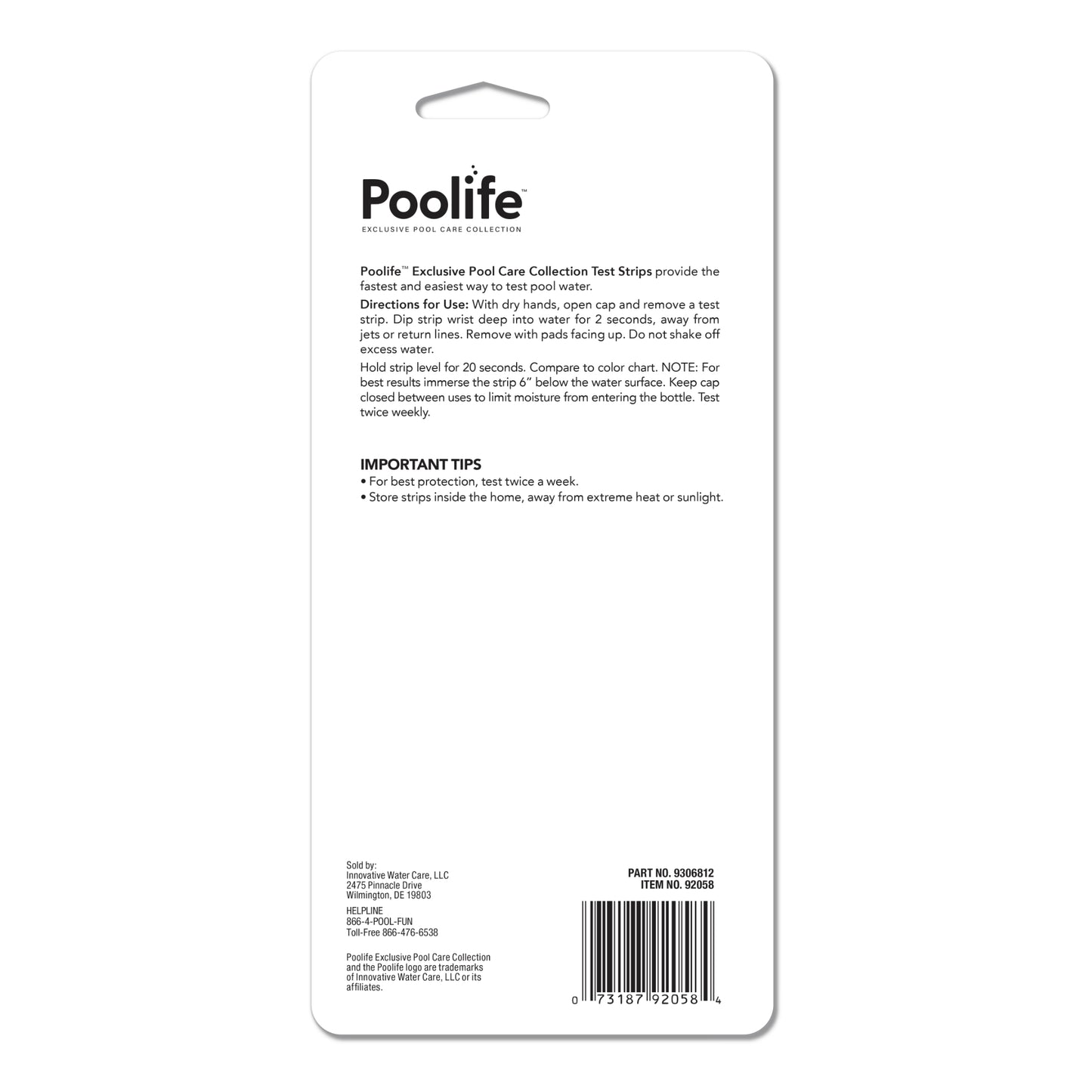 Poolife 6-Way Test Strips (50 Strips)
