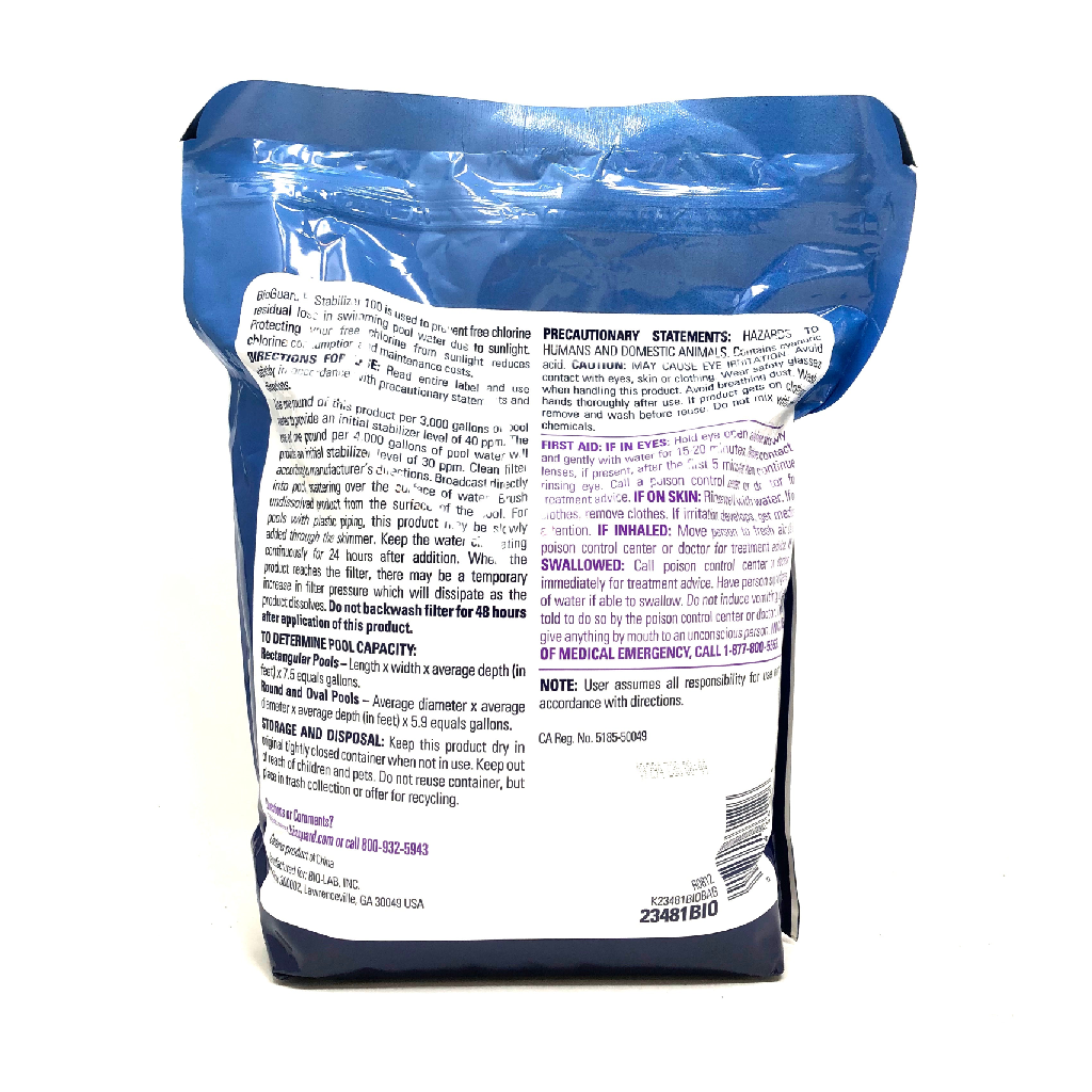 BioGuard Stabilizer 100 | Pool Chlorine Loss Prevention (5 lb ...