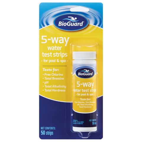 BioGuard 5-Way Water Test Strips for Pool & Spa (50 Strips)